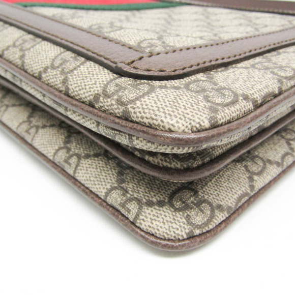 GUCCI Authentic Brown Leather Shoulder Bag - Picture 5 of 15